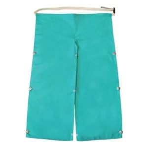 Chicago Protective Apparel 555-GR 9 Oz. FR Cotton Cowboy Style Chaps, Green, 1 Pair