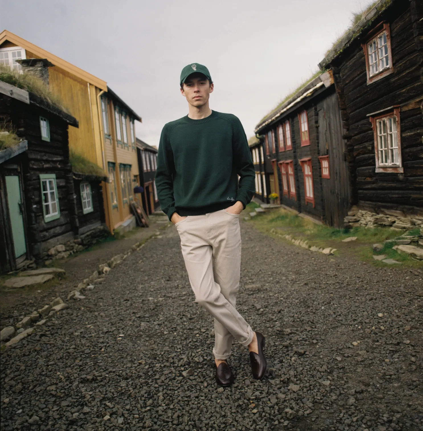 Cotton Crewneck Hunter Green Sweater
