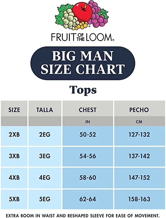 Fruit of the Loom Men's Tag-Free Tank A-Shirt, Big Man