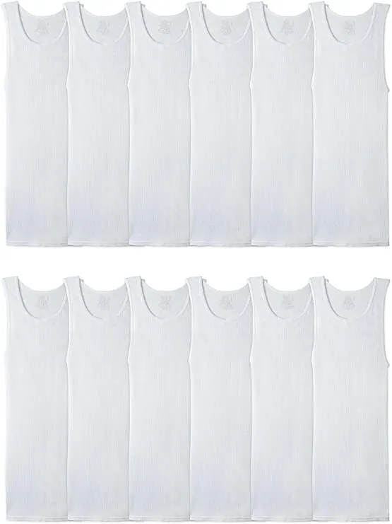 Fruit of the Loom Men's Tag-Free Tank A-Shirt, Big Man
