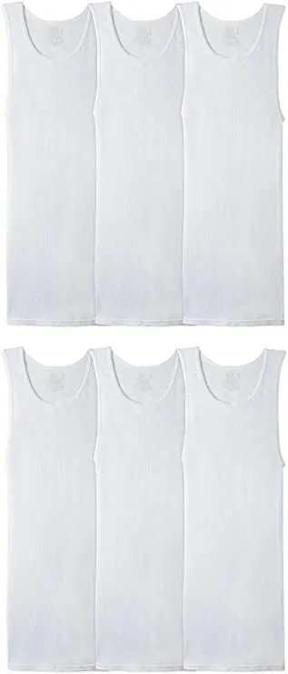 Fruit of the Loom Men's Tag-Free Tank A-Shirt, Big Man