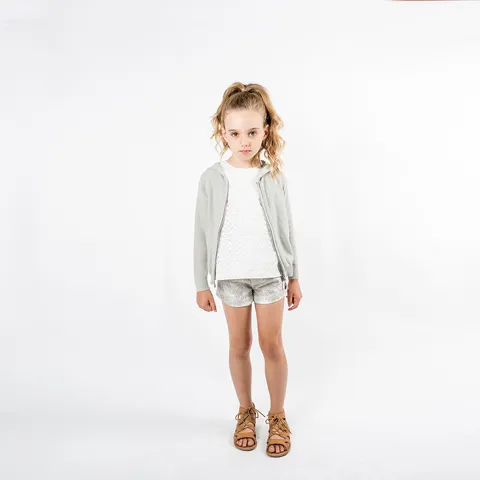 Sudo Kids Silver Raindance Cotton Knit Hoodie